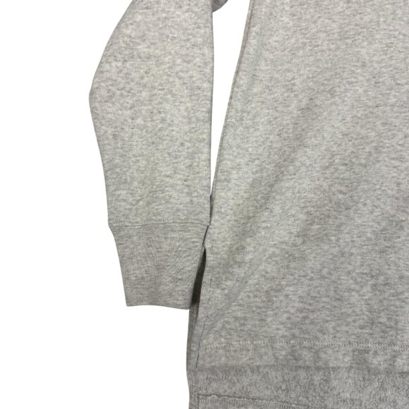 J.Crew Sweatshirt Womens Small Gray Button Shoulder Mock Neck Raglan Fleece - Picture 4 of 10